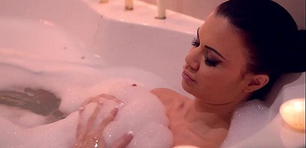  Busty seduction in the bath tub with masturbating horny goddess Jasmine Jae